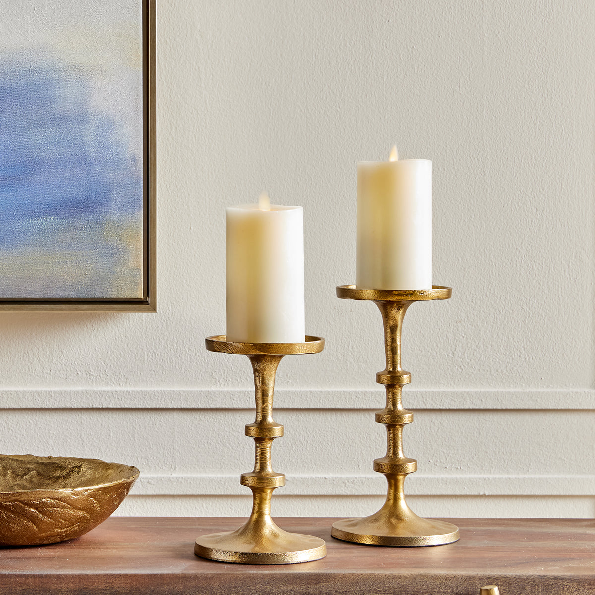 Design Shop Abacus Petite Candle Stands, Set Of 2
