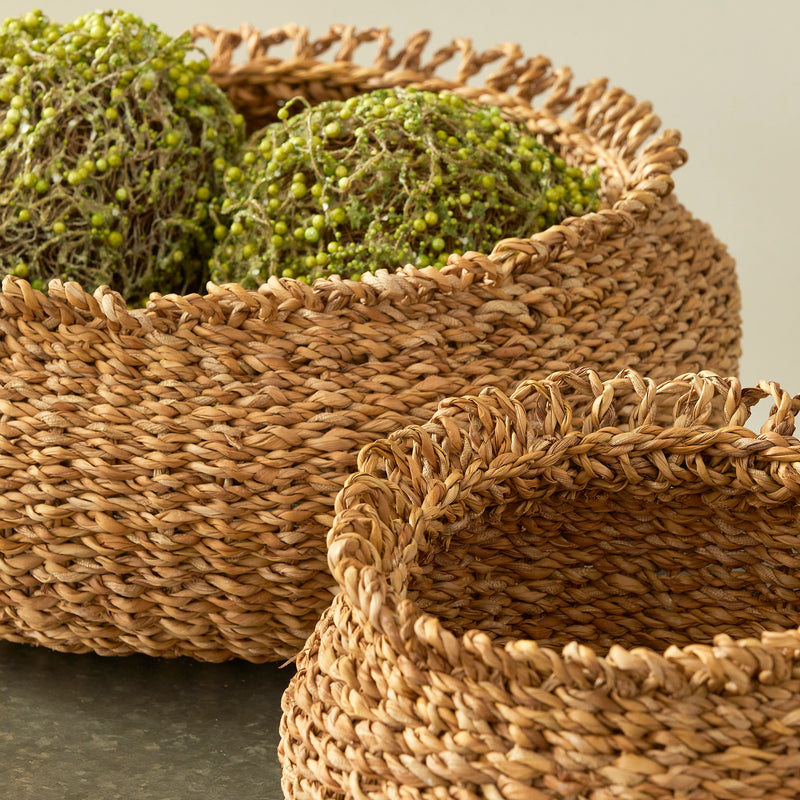 Design Shop Seagrass Loop Baskets, Set Of 3