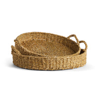Design Shop Seagrass Round Trays, Set Of 2