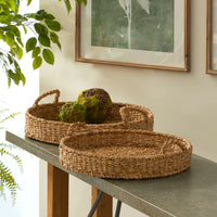 Design Shop Seagrass Round Trays, Set Of 2
