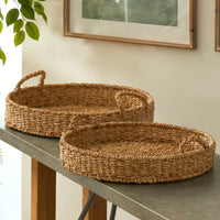 Design Shop Seagrass Round Trays, Set Of 2