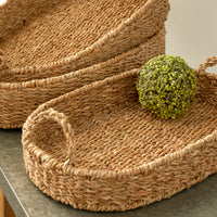 Design Shop Seagrass Oval Trays, Set Of 3