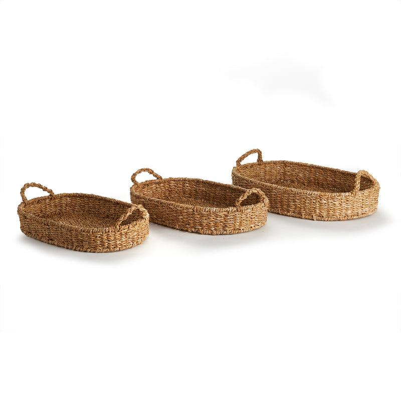 Design Shop Seagrass Oval Trays, Set Of 3