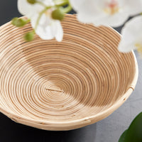 Design Shop Cane Rattan Low Bowls, Set Of 2