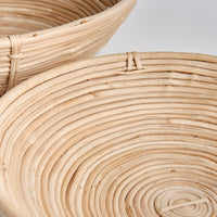 Design Shop Cane Rattan Low Bowls, Set Of 2