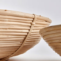Design Shop Cane Rattan Low Bowls, Set Of 2