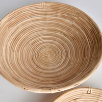 Design Shop Cane Rattan Low Bowls, Set Of 2