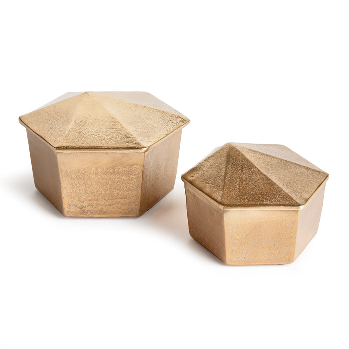 Design Shop Luca Lidded Boxes, Set Of 2