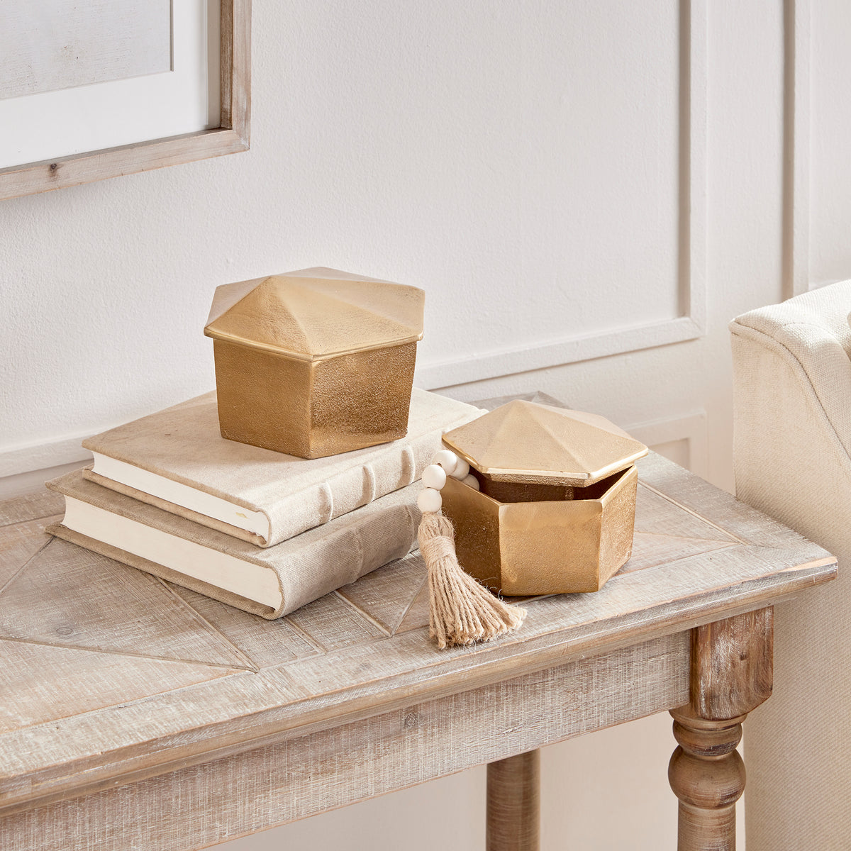Design Shop Luca Lidded Boxes, Set Of 2