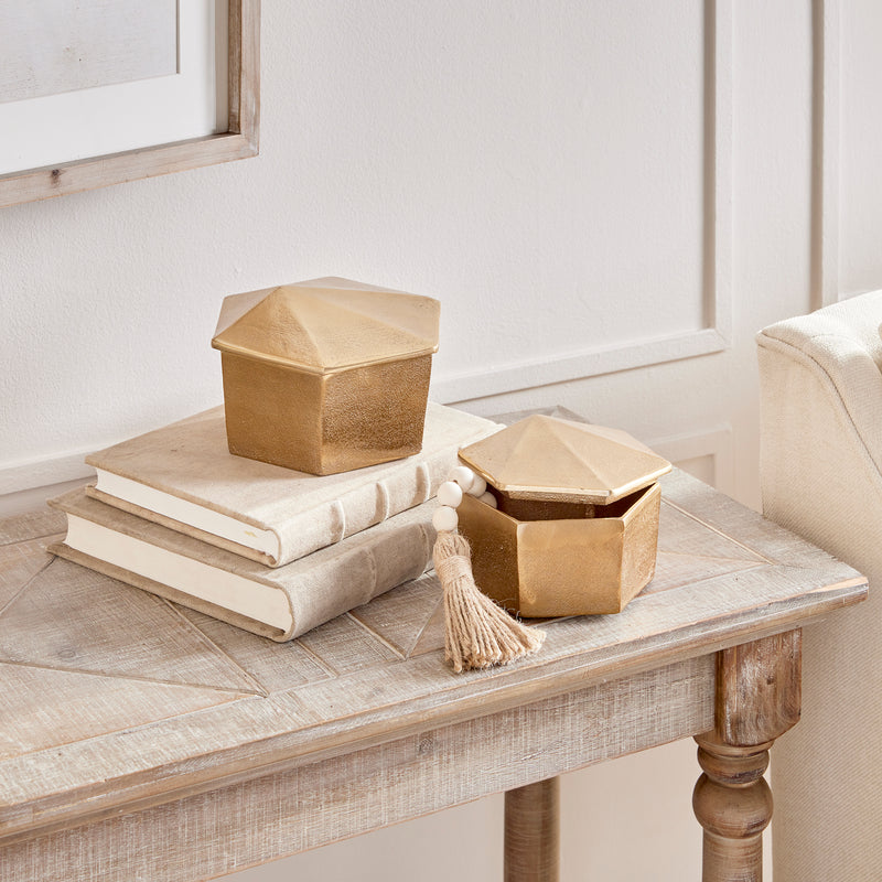 Design Shop Luca Lidded Boxes, Set Of 2