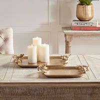 Design Shop Pomegranate Branch Decorative Trays, Set Of 2