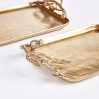 Design Shop Pomegranate Branch Decorative Trays, Set Of 2