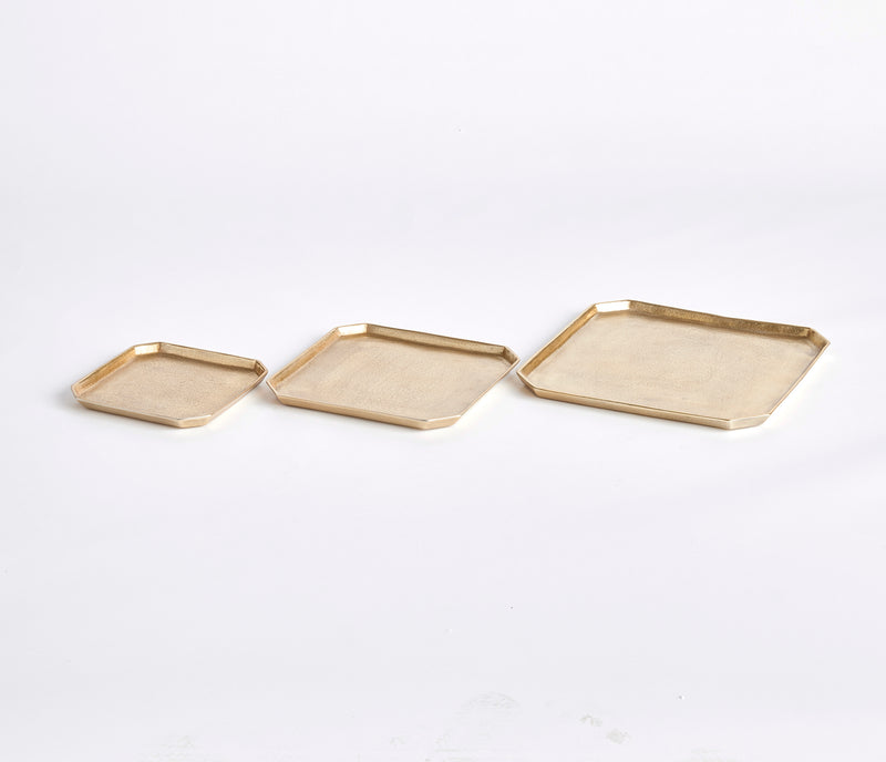 Design Shop Dezi Square Serving Trays, Set Of 3