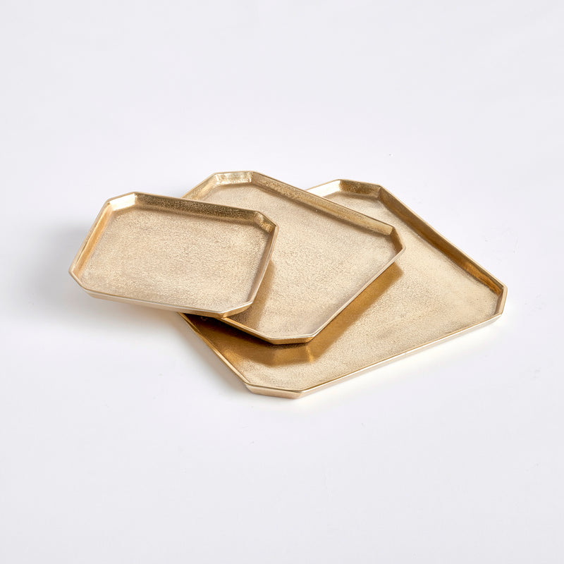 Design Shop Dezi Square Serving Trays, Set Of 3