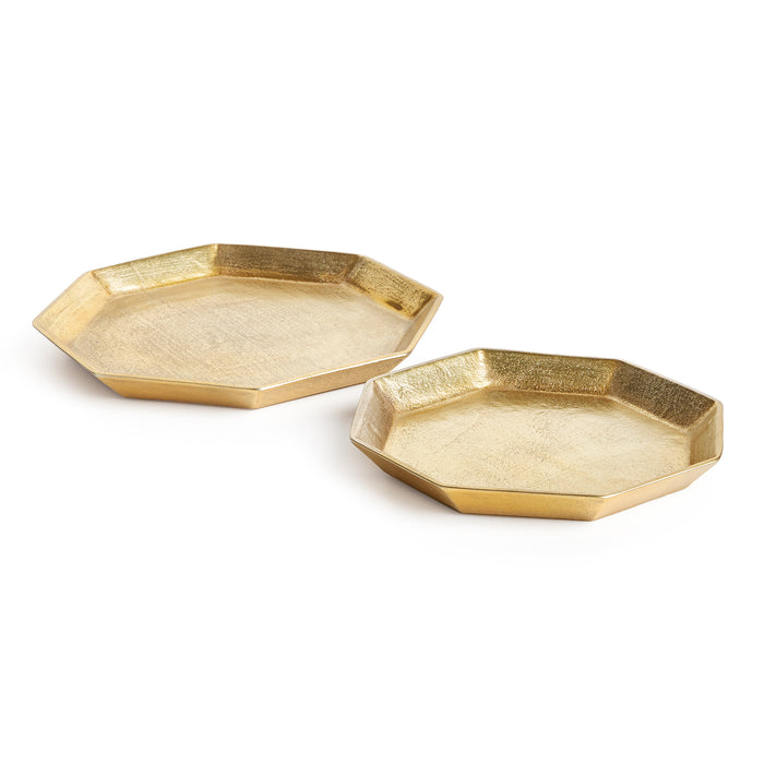 Design Shop Dezi Octagonal Serving Trays, Set Of 2