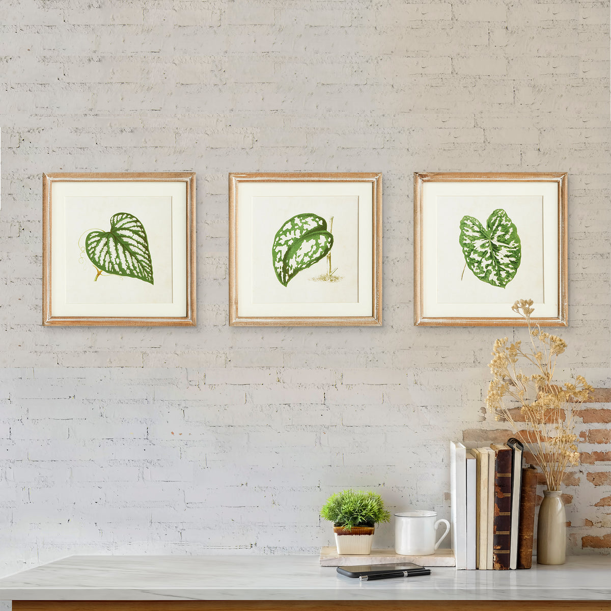Design Shop Leaf Cuttings Petite Prints, Set Of 3
