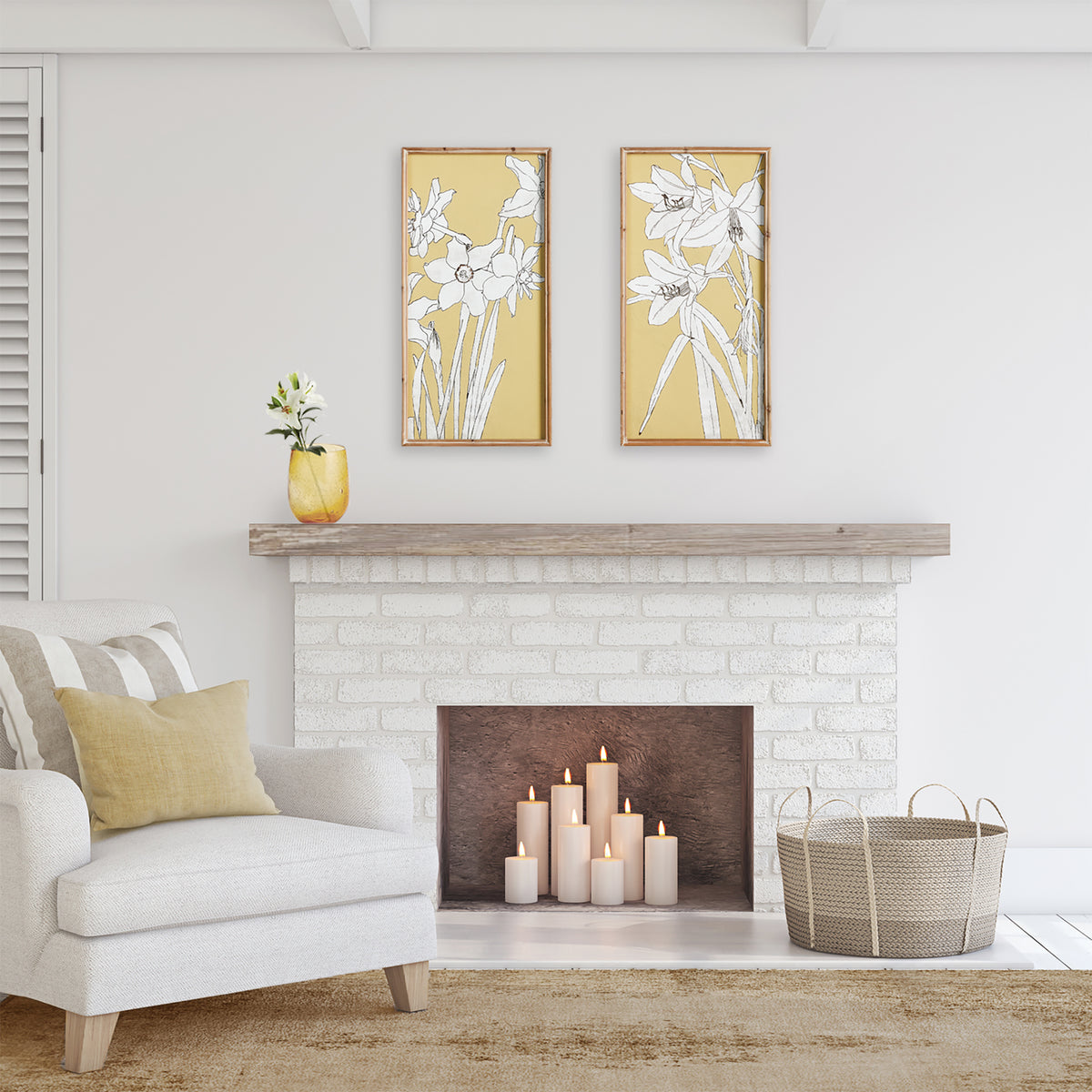 Design Shop Flowering Amaryllis Prints, Set Of 2