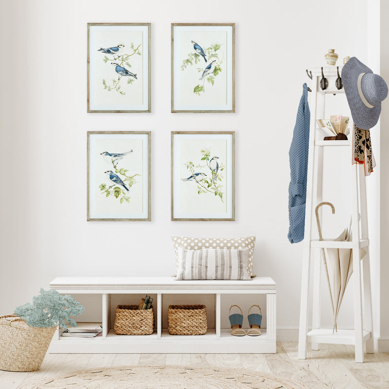 Design Shop Blue Birds Prints, Set Of 4
