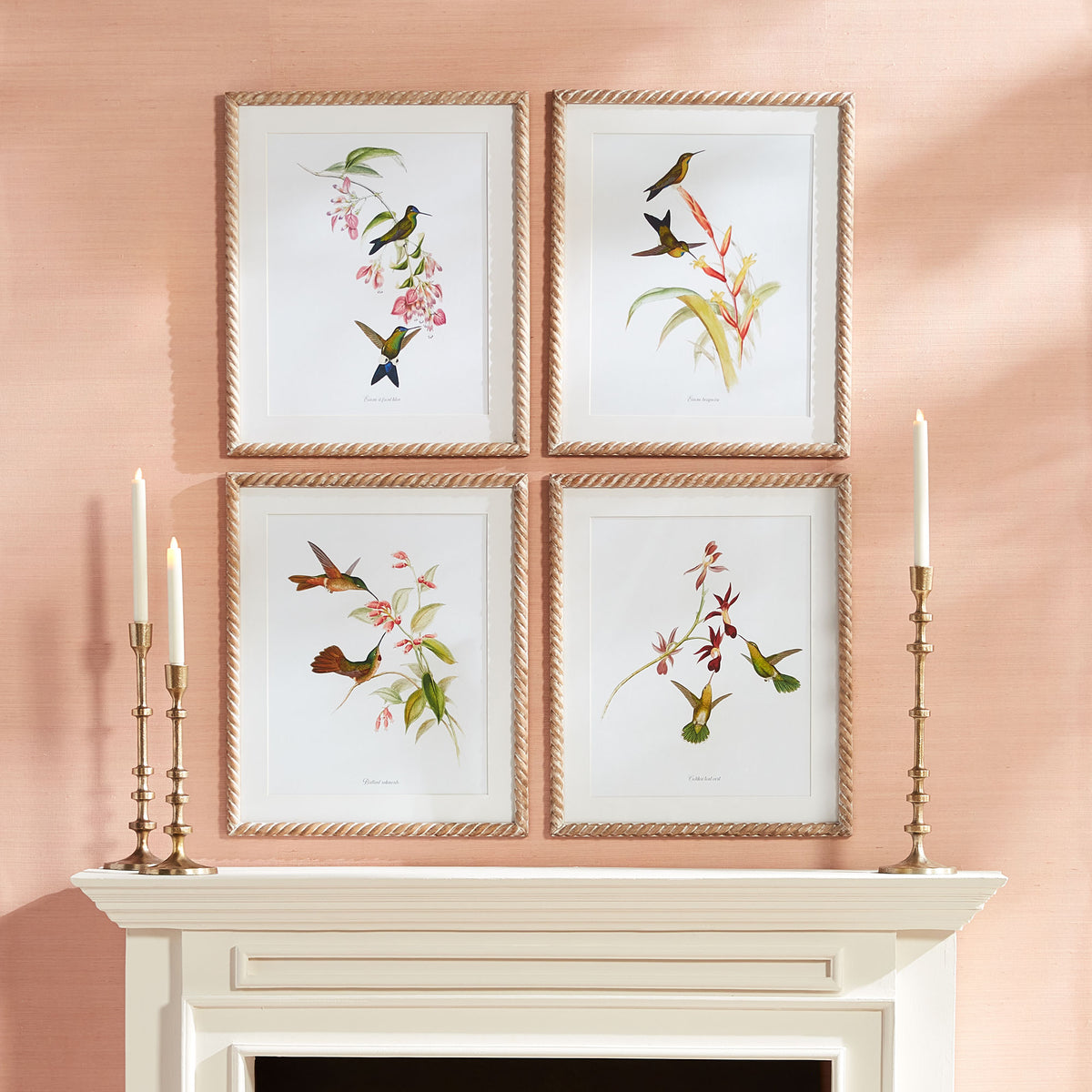 Design Shop Playful Hummingbird Prints, Set Of 4