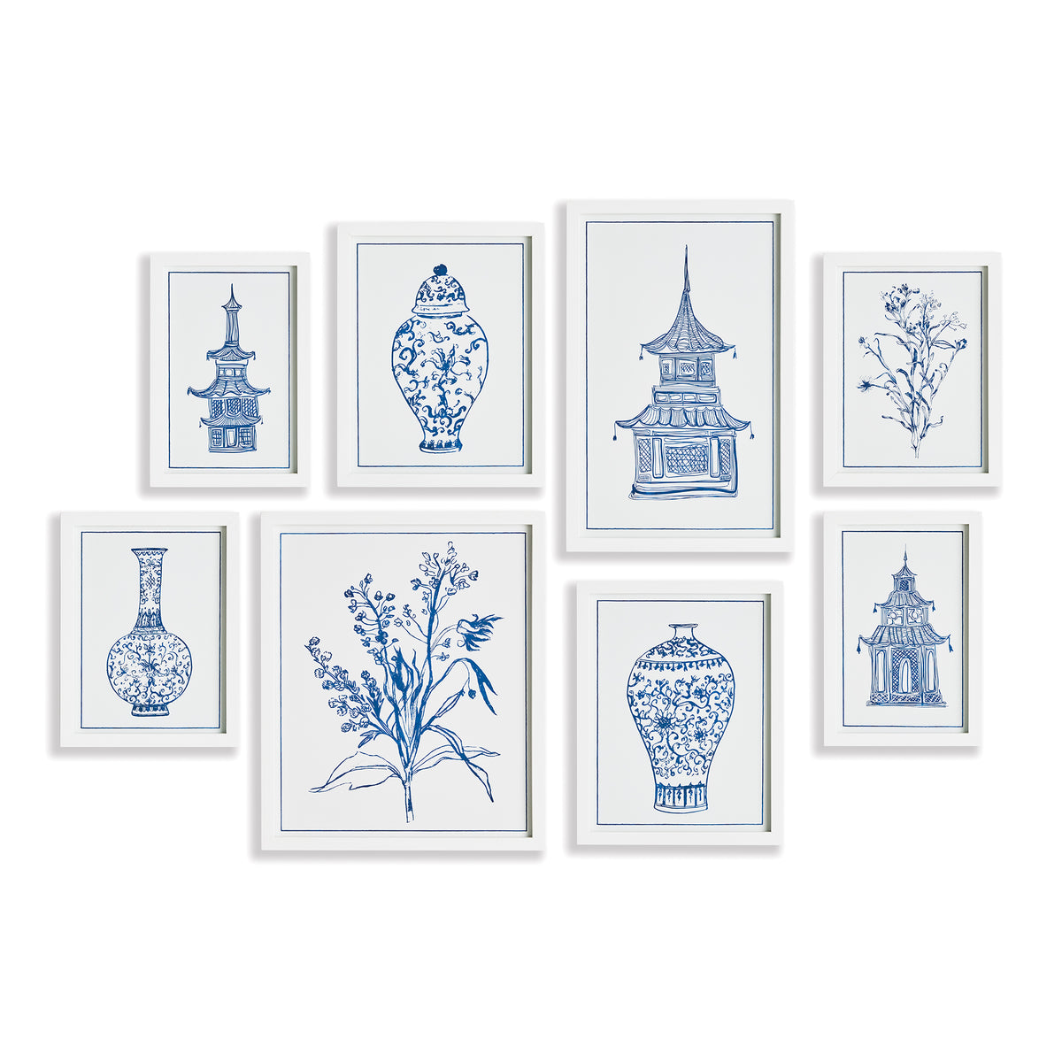 Design Shop Chinoiserie Gallery, Set Of 8
