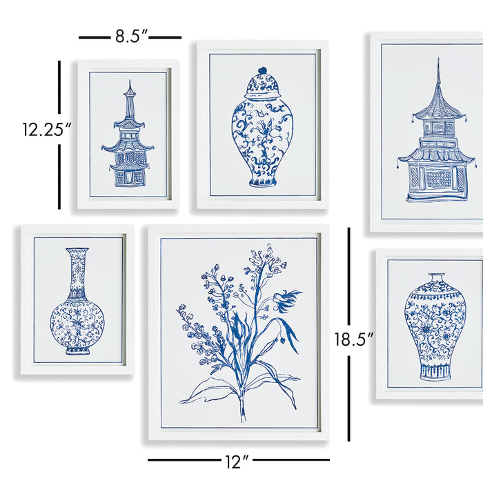 Design Shop Chinoiserie Gallery, Set Of 8