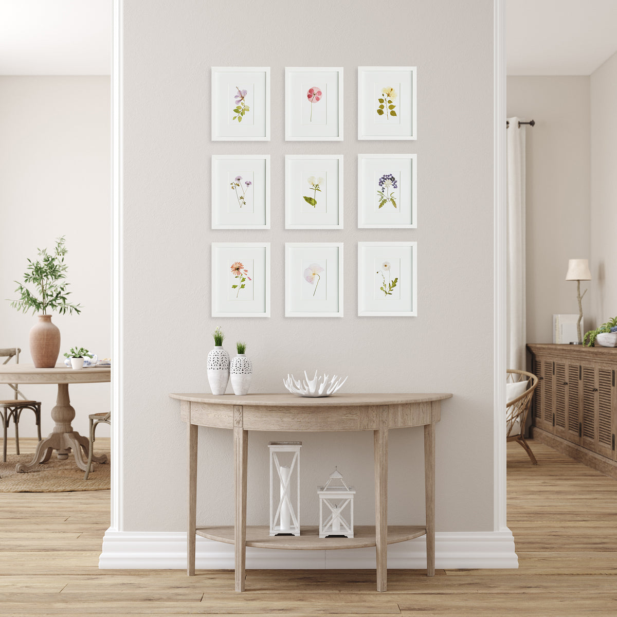 Design Shop Mountain Flower Petite Prints, Set Of 9