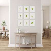 Design Shop Green Leaf Petite Prints, Set Of 9