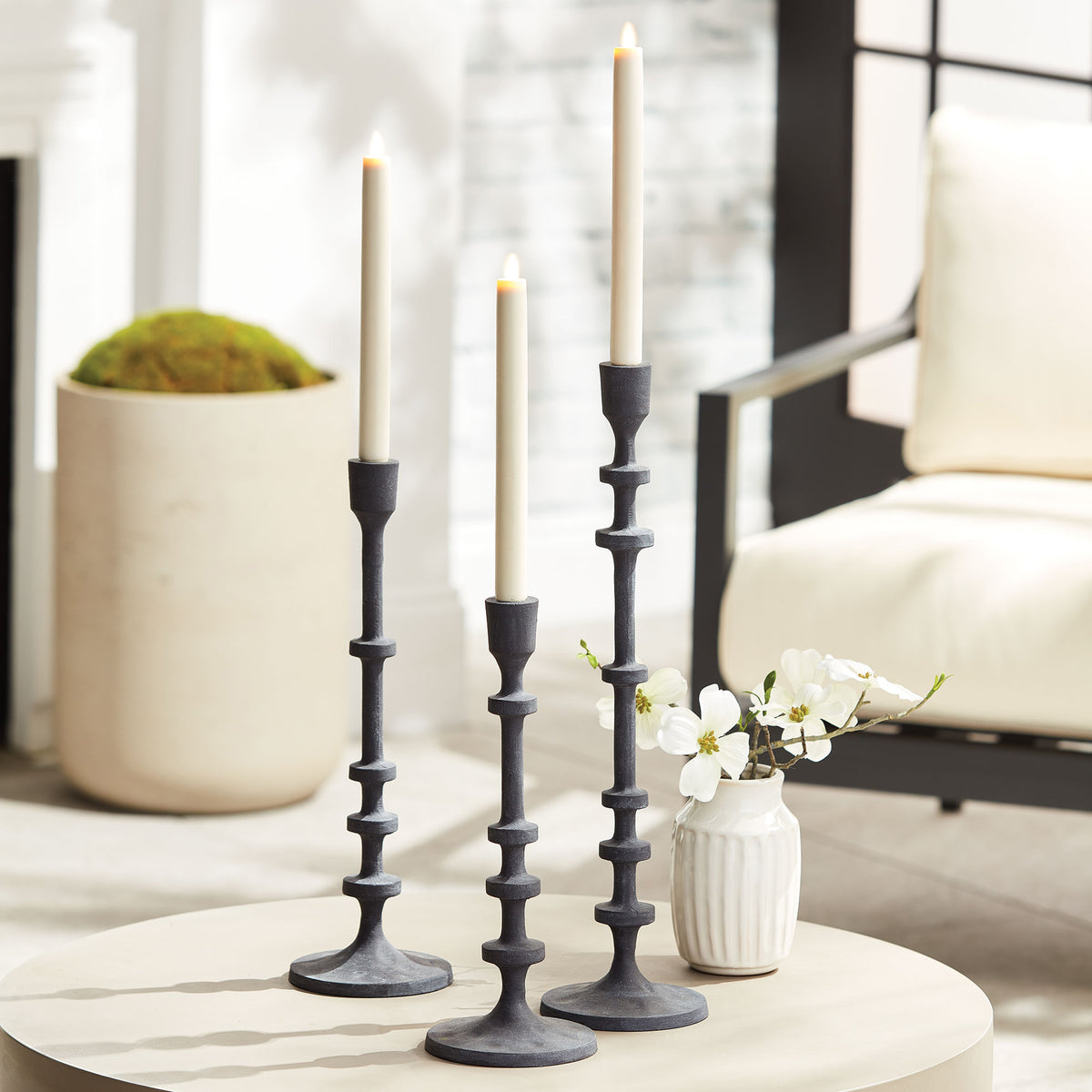 Design Shop Abacus Taper Holders, Set Of 3