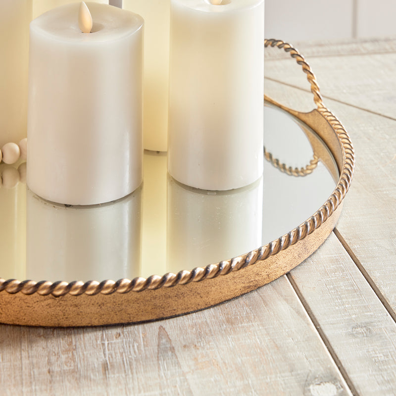 Design Shop Braiden Decorative Mirrored Trays, Set Of 2
