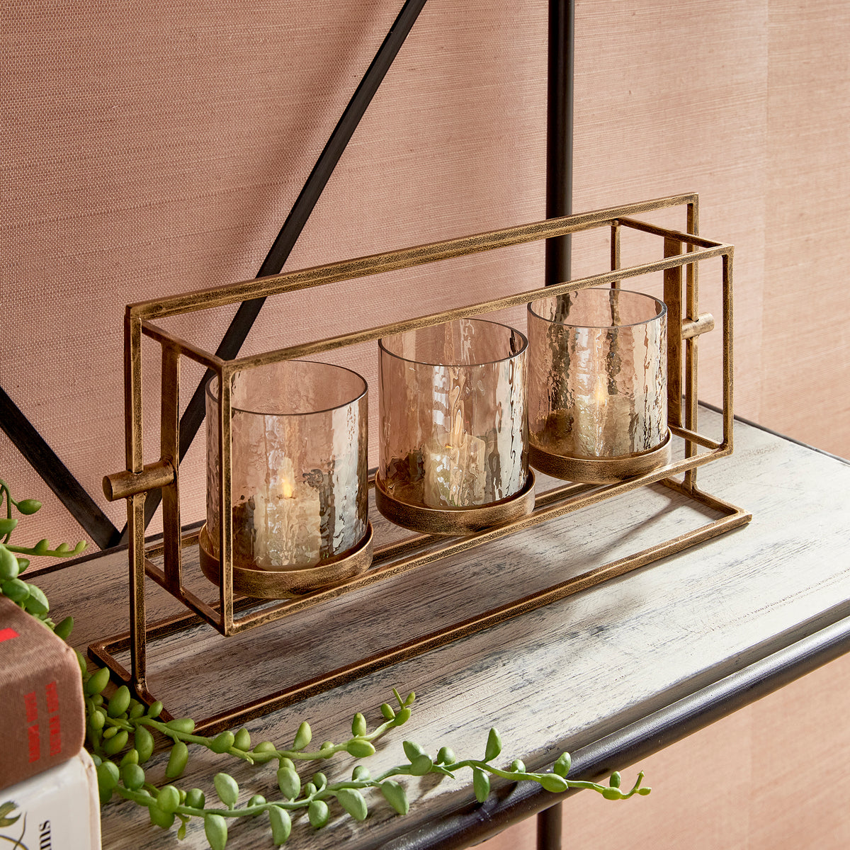 Design Shop Wesley 3-Candle Hurricane