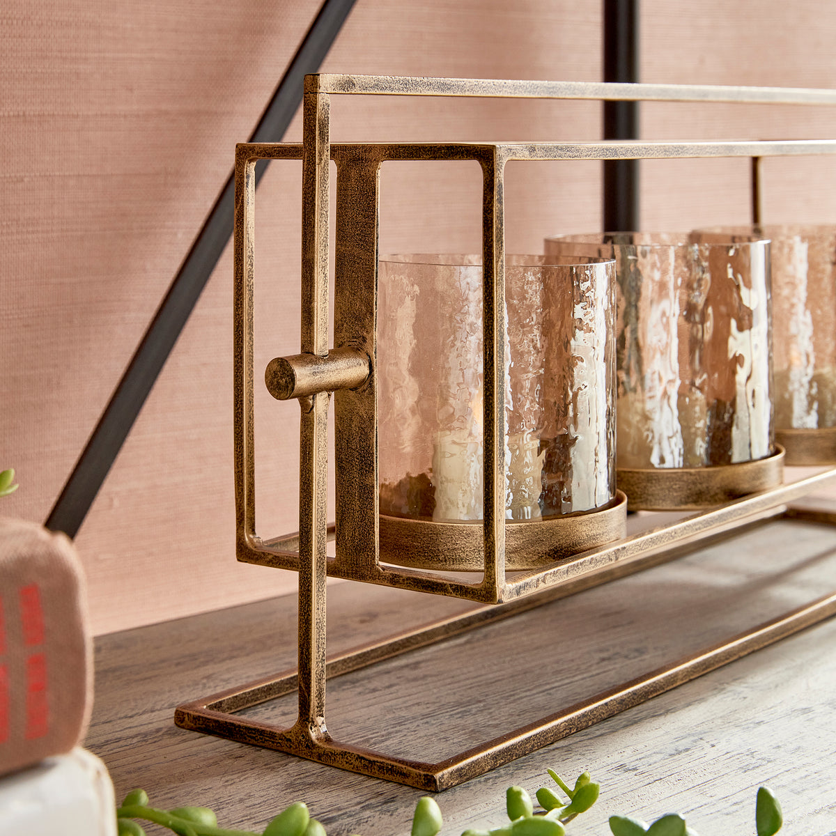 Design Shop Wesley 3-Candle Hurricane