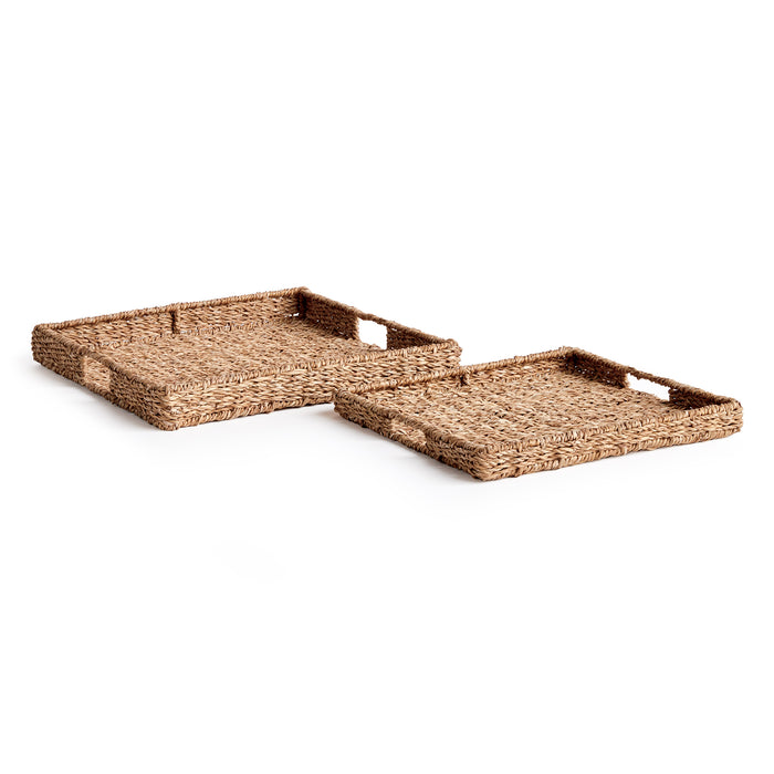 Design Shop Seagrass Rectangular Trays, Set Of 2