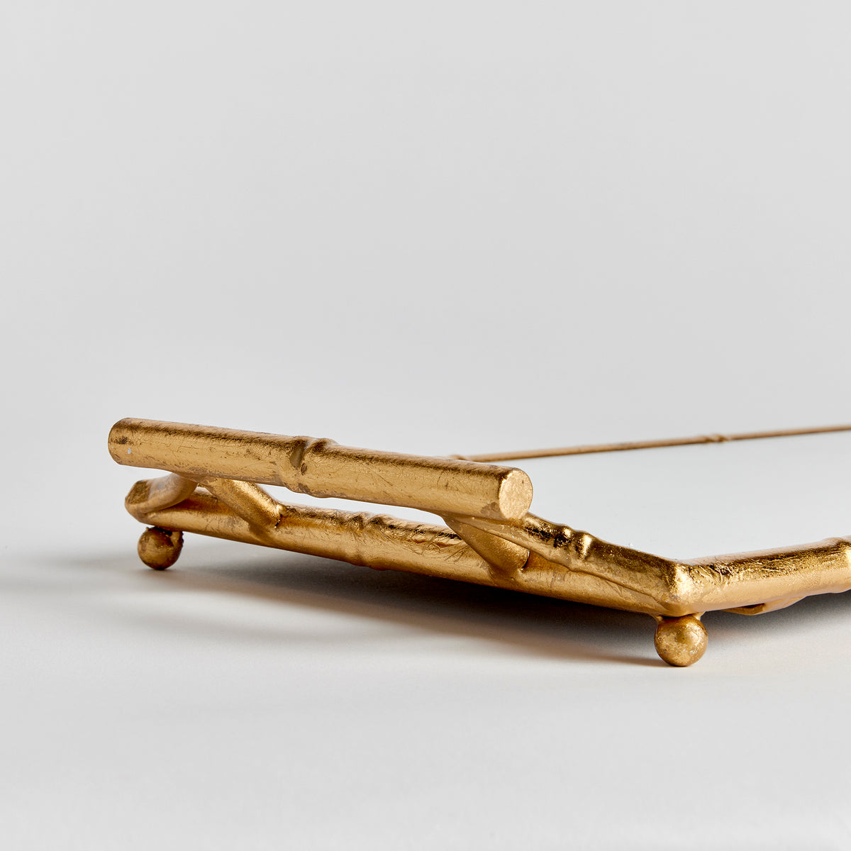 Design Shop Daphne Narrow Mirrored Tray With Handles