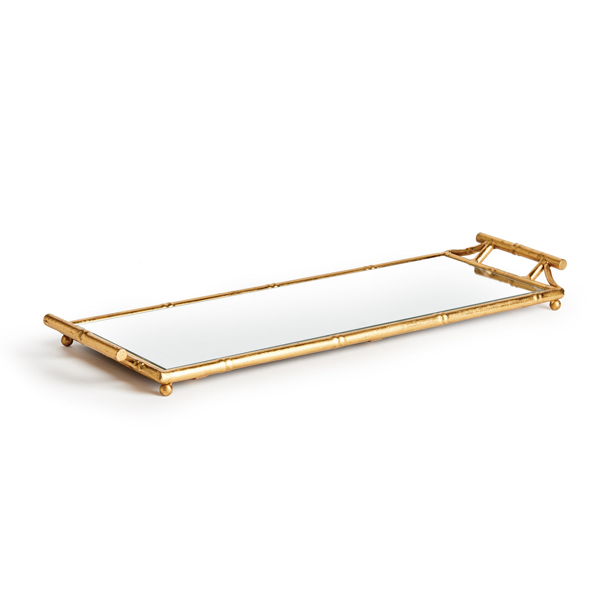Design Shop Daphne Narrow Mirrored Tray With Handles