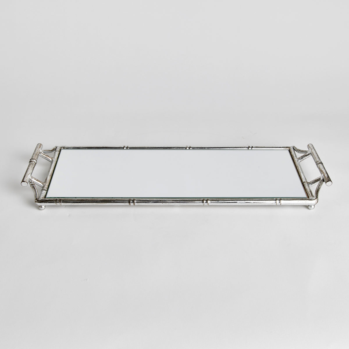 Design Shop Daphne Narrow Mirrored Tray With Handles