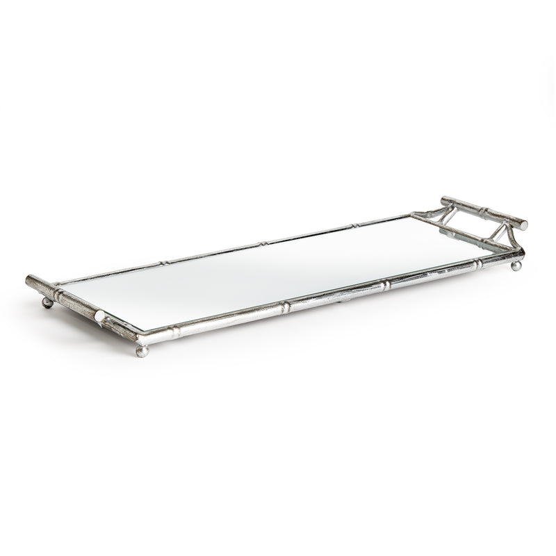 Design Shop Daphne Narrow Mirrored Tray With Handles