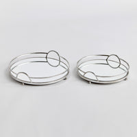 Design Shop Hudson Mirrored Trays, Set Of 2