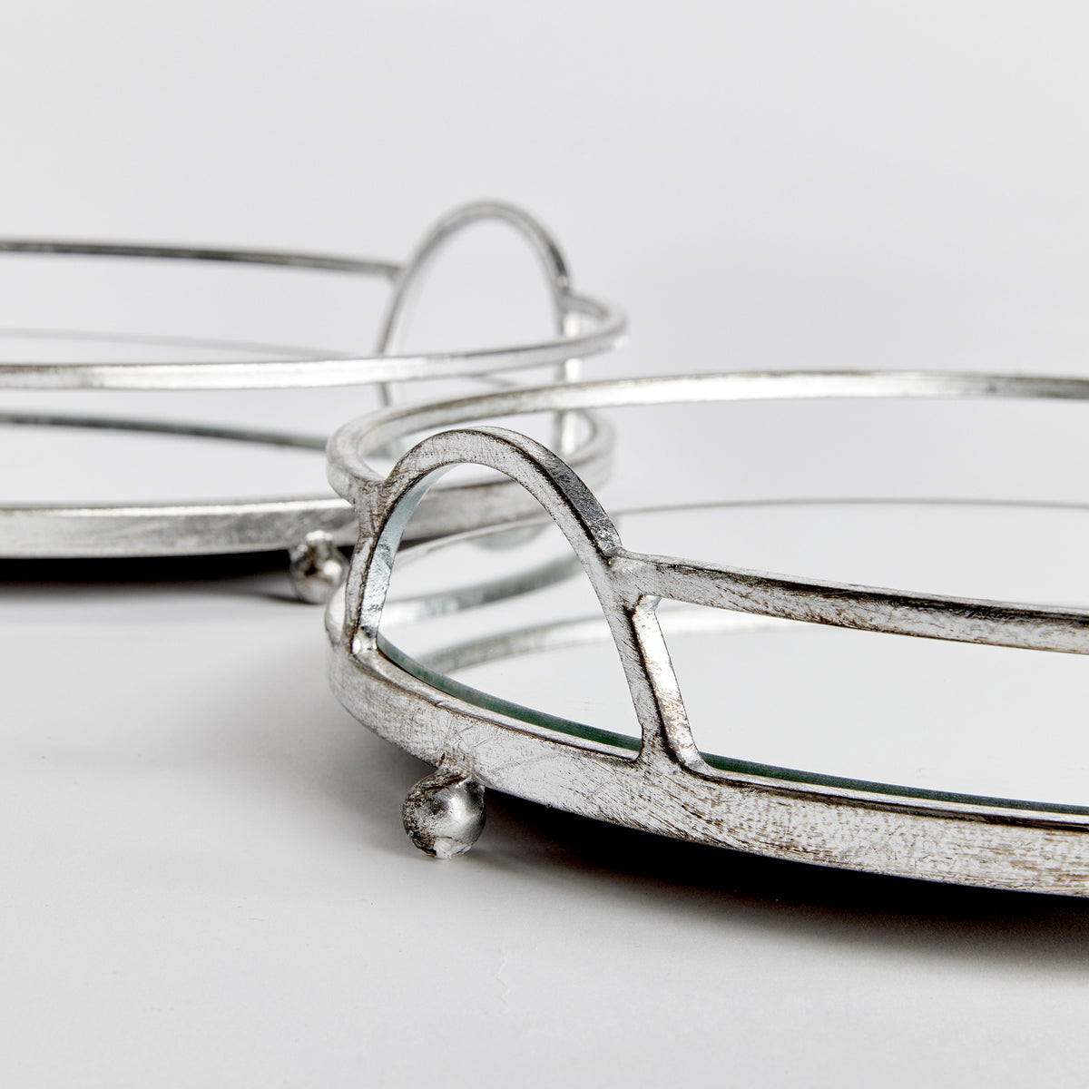 Design Shop Hudson Mirrored Trays, Set Of 2