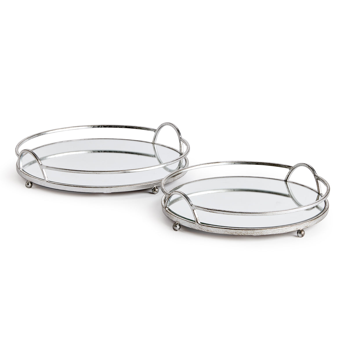 Design Shop Hudson Mirrored Trays, Set Of 2