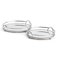 Design Shop Hudson Mirrored Trays, Set Of 2