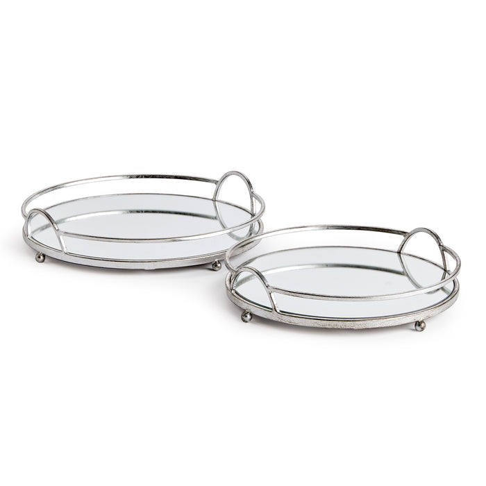 Design Shop Hudson Mirrored Trays, Set Of 2