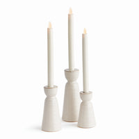Design Shop Libbey Taper Holders, Set Of 3