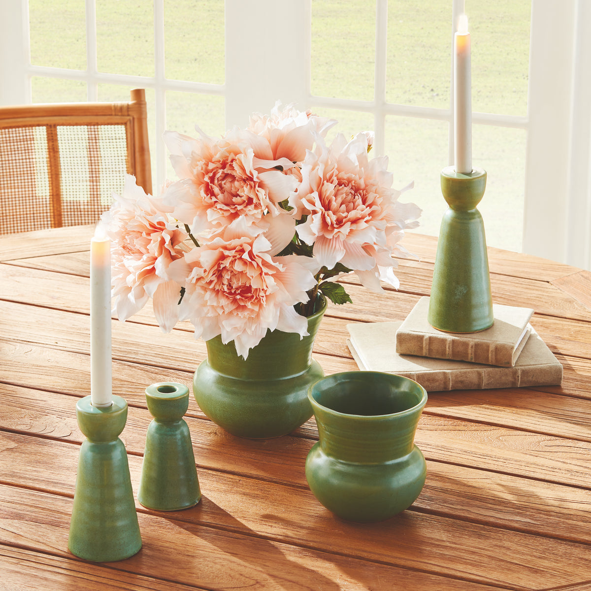 Design Shop Libbey Taper Holders, Set Of 3