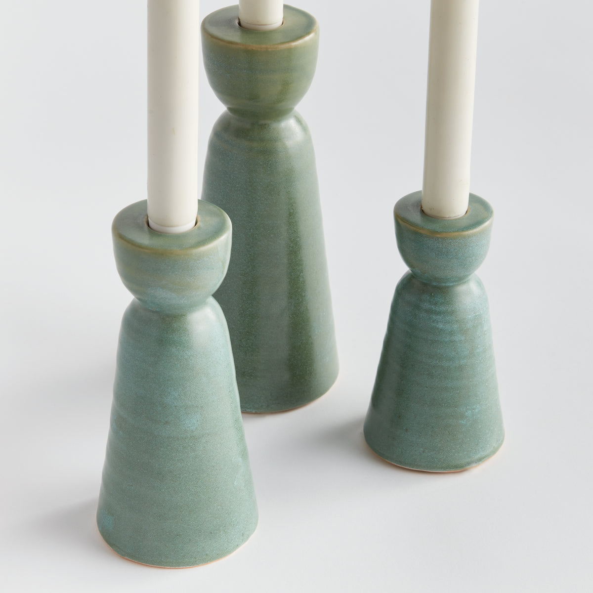 Design Shop Libbey Taper Holders, Set Of 3