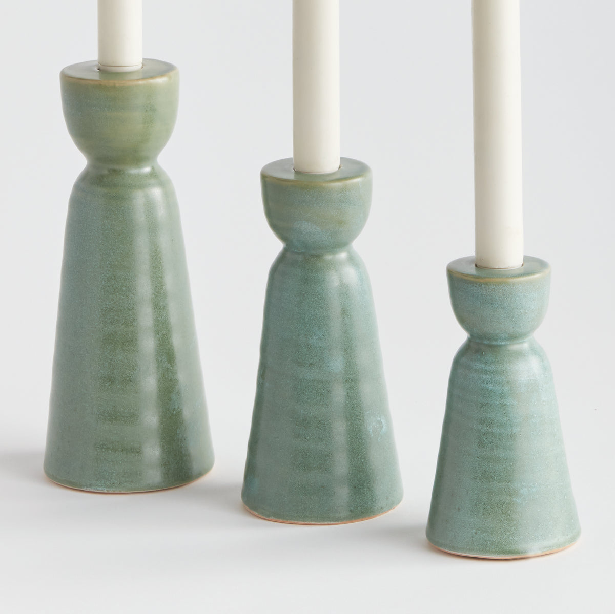 Design Shop Libbey Taper Holders, Set Of 3