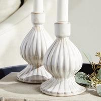 Design Shop Mela Taper Holders, Set Of 2