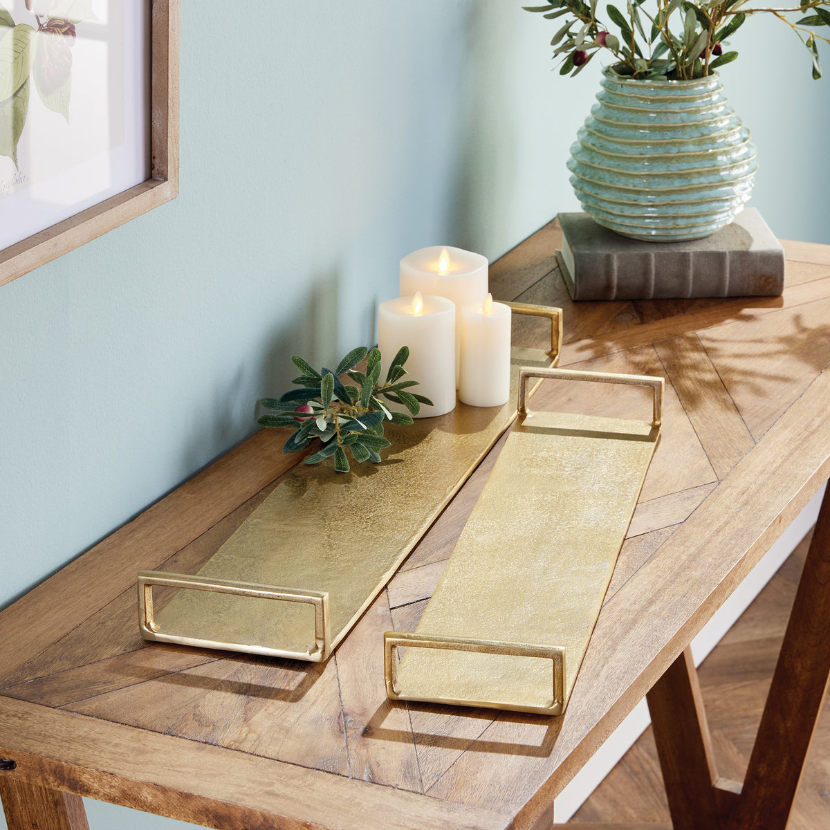 Design Shop Elora Decorative Narrow Trays, Set Of 2