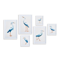Design Shop Blue Heron Gallery Prints, Set Of 6