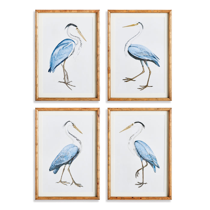 Design Shop Elegant Blue Heron Prints, Set Of 4