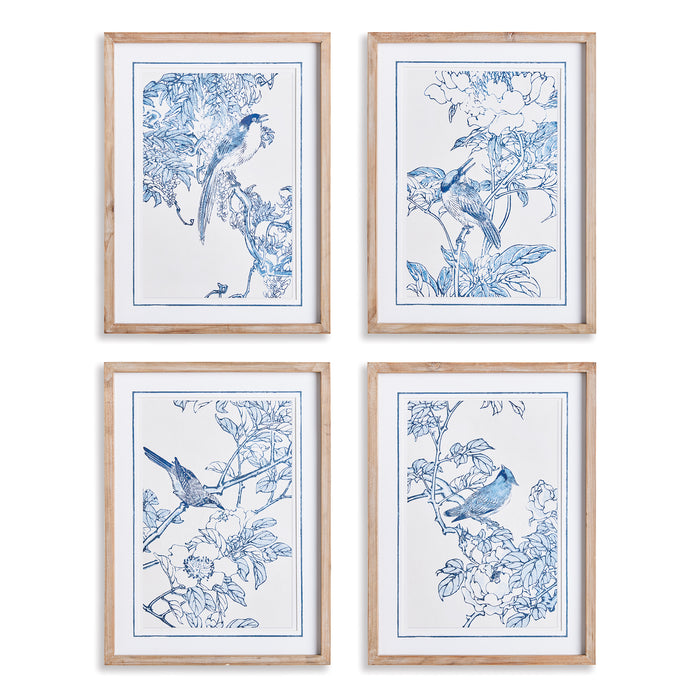 Design Shop Monochromatic Bird Study, Set Of 4